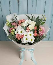 Букет цветов из:  Розы, Лизиантусы и Хризантемы #REPLACE_PRED# Воронеже
