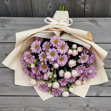 Букет цветов из:  Розы и Хризантемы в Воронеже