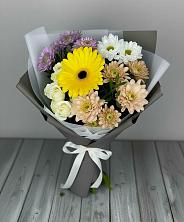 Букет цветов из:  Розы, Герберы и Хризантемы в Воронеже