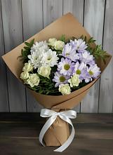 Букет цветов из:  Хризантемы и Розы #REPLACE_PRED# Воронеже